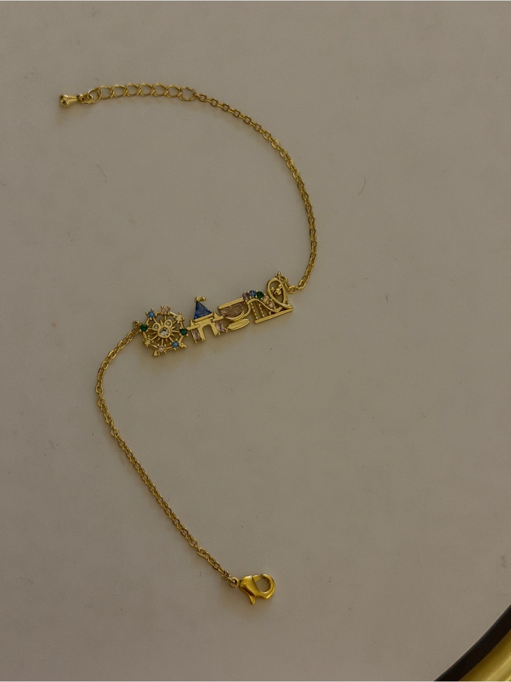 Gold-Tone Disneyland theme park inspired bracelet